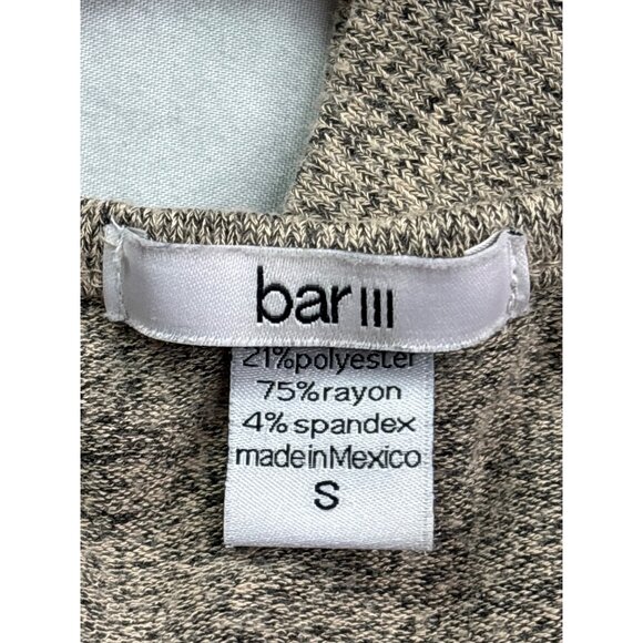 Bar III Womens Sleeveless Scoop Neck Tank Top S Tan Black Strappy Back Detail - Picture 3 of 4